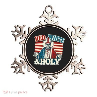 Red White & Holy Pope Leo XIV First American Pope  Ornament