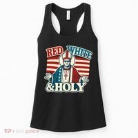 Red White & Holy Pope Leo XIV First American Pope  Women's Tank Top thumb 0