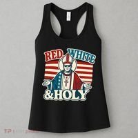 Red White & Holy Pope Leo XIV First American Pope  Women's Tank Top thumb 3