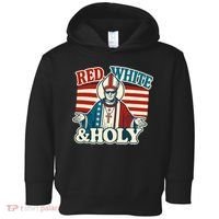 Red White & Holy Pope Leo XIV First American Pope  Toddler Hoodie thumb 0