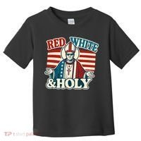Red White & Holy Pope Leo XIV First American Pope  Toddler T-Shirt thumb 0