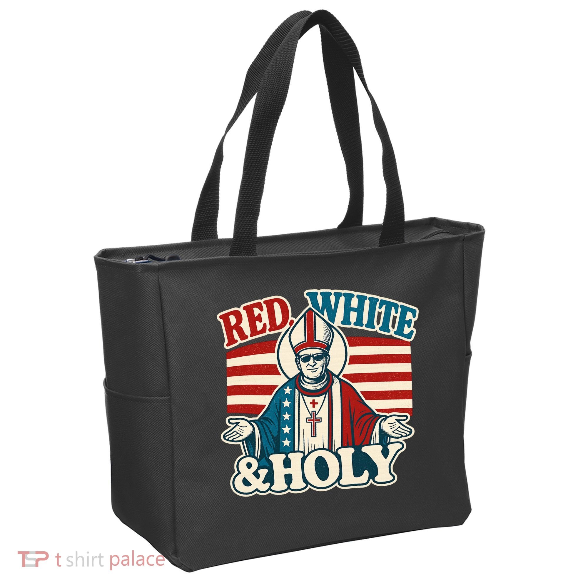 Red White & Holy Pope Leo XIV First American Pope  Tote Bag