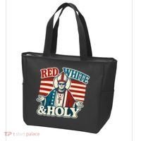 Red White & Holy Pope Leo XIV First American Pope  Tote Bag thumb 3