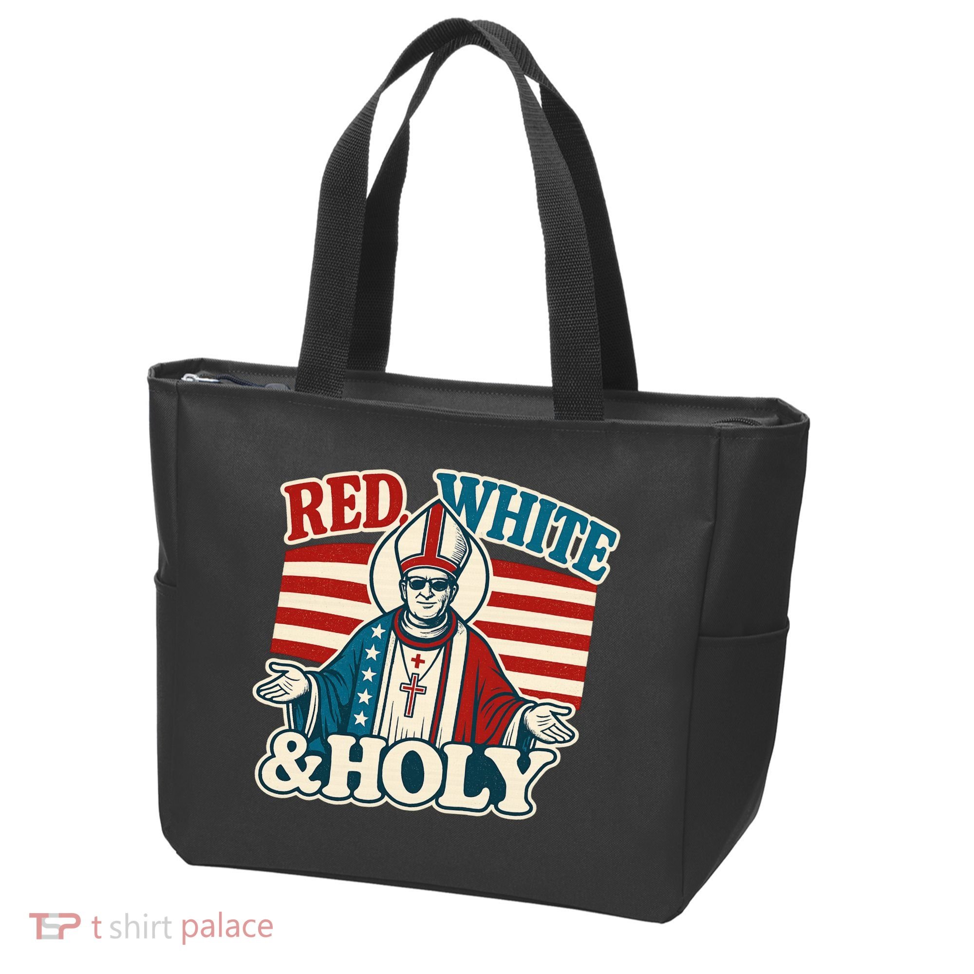 Red White & Holy Pope Leo XIV First American Pope  Tote Bag
