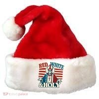 Red White & Holy Pope Leo XIV First American Pope  Santa Hat thumb 0