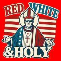 Red White & Holy Pope Leo XIV First American Pope  Santa Hat thumb 1