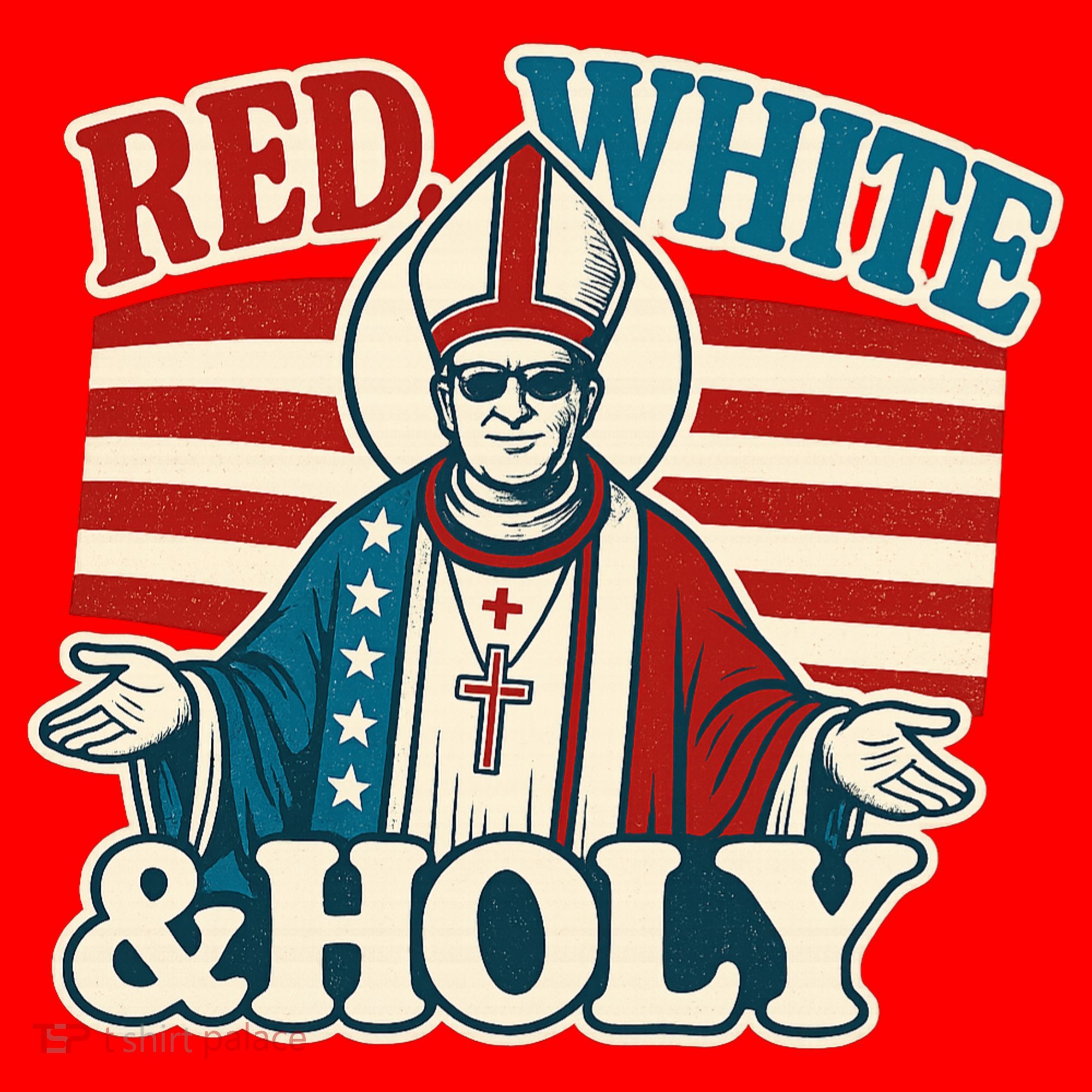 Red White & Holy Pope Leo XIV First American Pope  Santa Hat