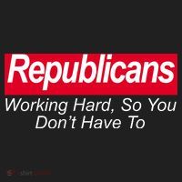 Republicans Working Hard So You Don't Have To Golf Towel thumb 3