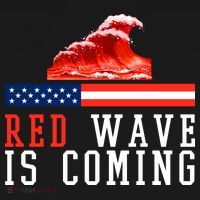 Red Wave Is Coming American Flag Conservative Doggie Tank thumb 4