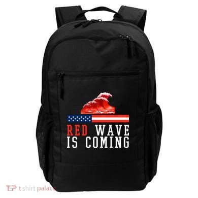 Red Wave Is Coming American Flag Conservative Backpack