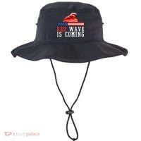 Red Wave Is Coming American Flag Conservative Bucket Hat thumb 0