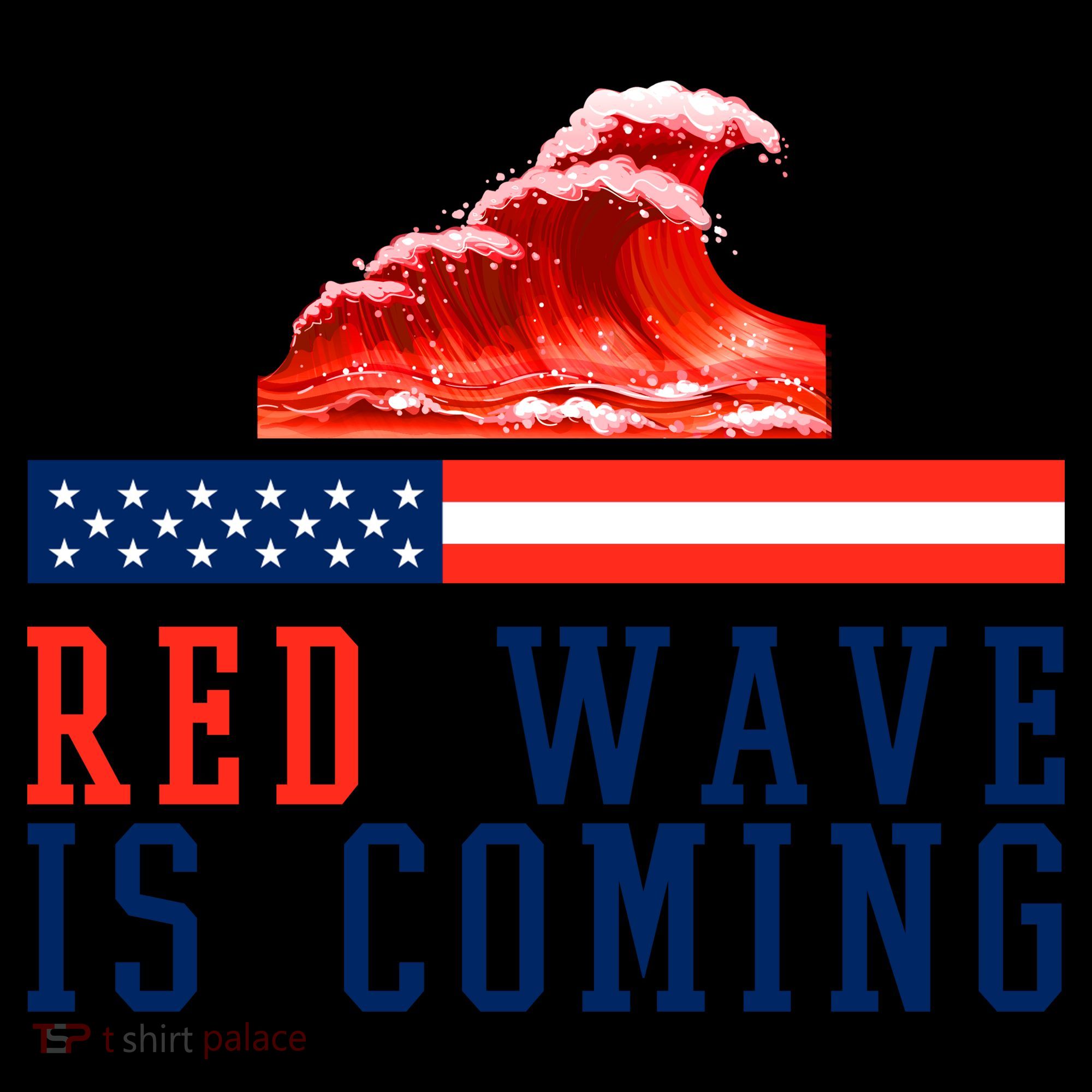 Red Wave Is Coming American Flag Conservative Coffee Mug
