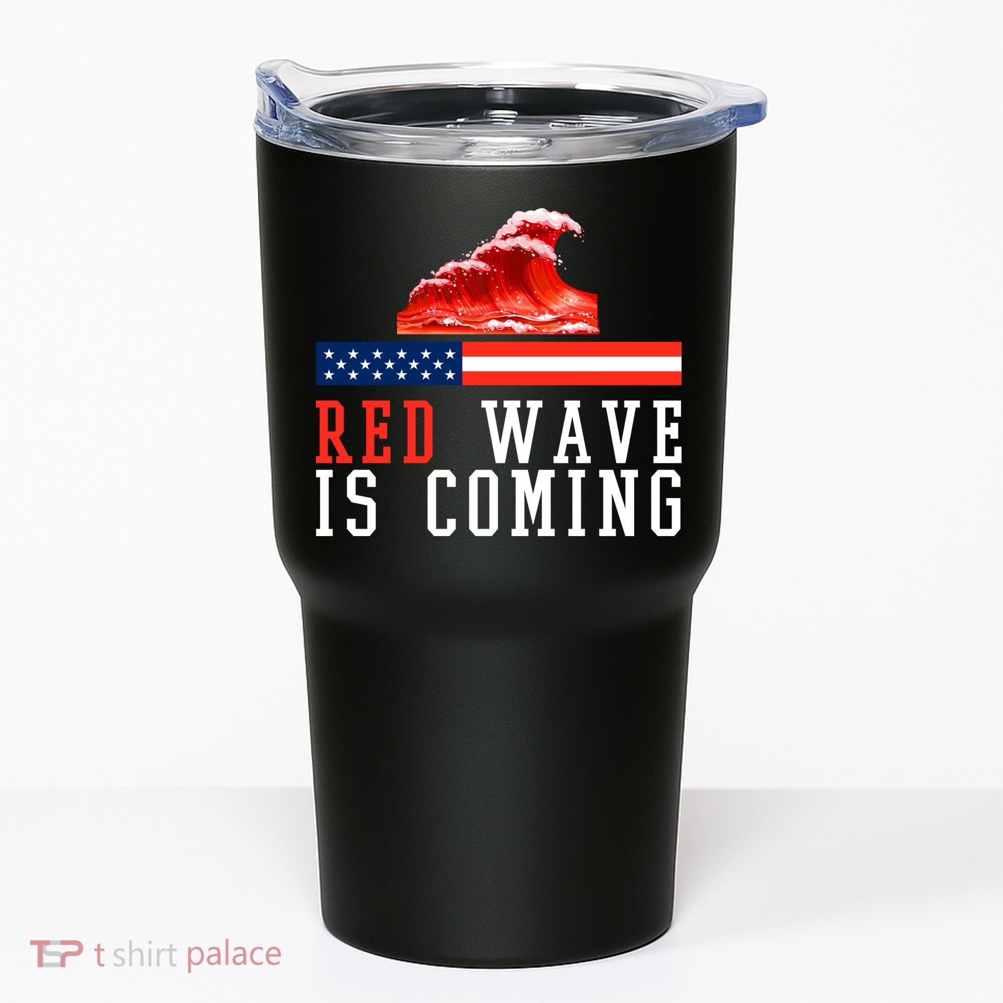 Red Wave Is Coming American Flag Conservative Tumbler