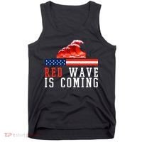 Red Wave Is Coming American Flag Conservative Tank Top thumb 0
