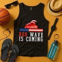Red Wave Is Coming American Flag Conservative Tank Top thumb 4