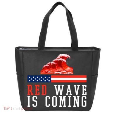 Red Wave Is Coming American Flag Conservative Tote Bag