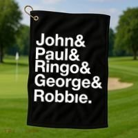 Robbie Williams John Paul Ringo George Robbie Golf Towel thumb 1