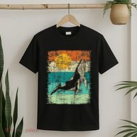 Retro Whale Lover Marine Biologist Aquarist Whales Animal T-Shirt thumb 2