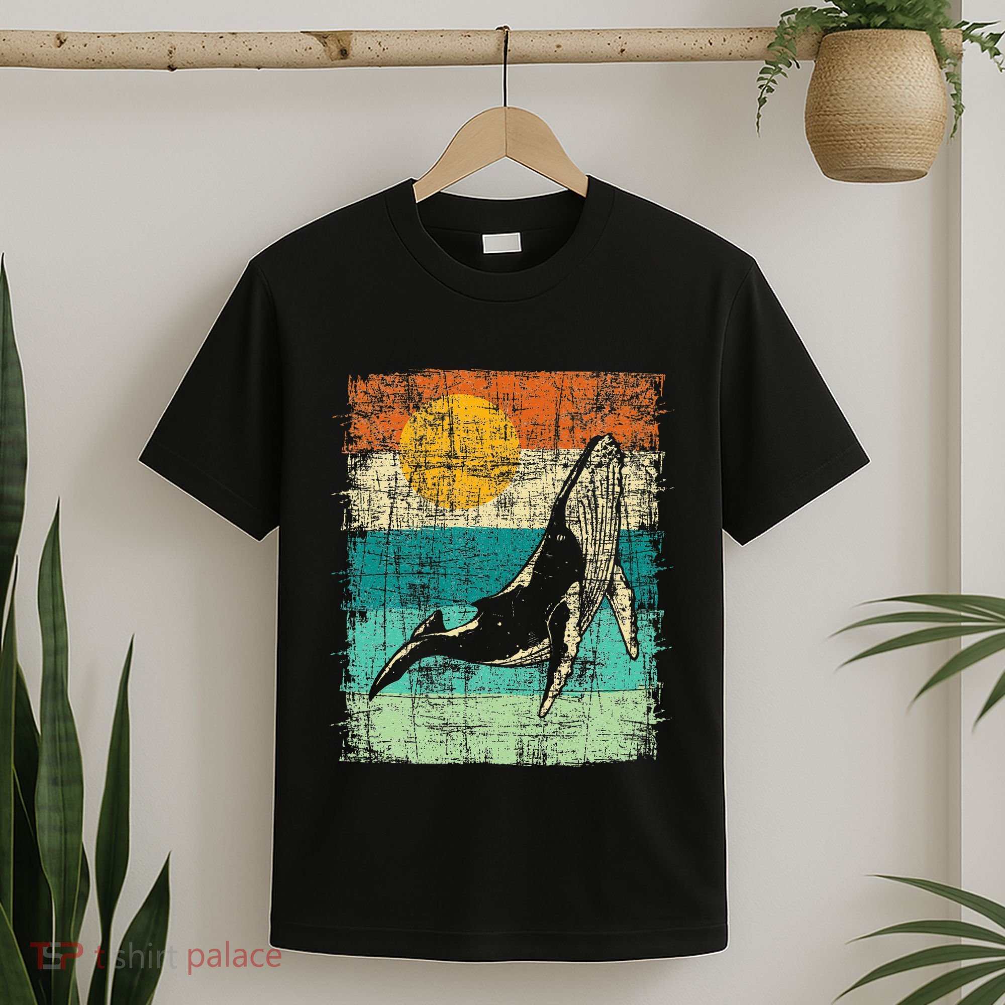 Retro Whale Lover Marine Biologist Aquarist Whales Animal T-Shirt