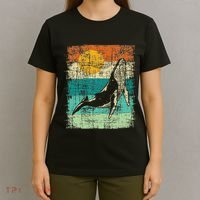 Retro Whale Lover Marine Biologist Aquarist Whales Animal T-Shirt thumb 4