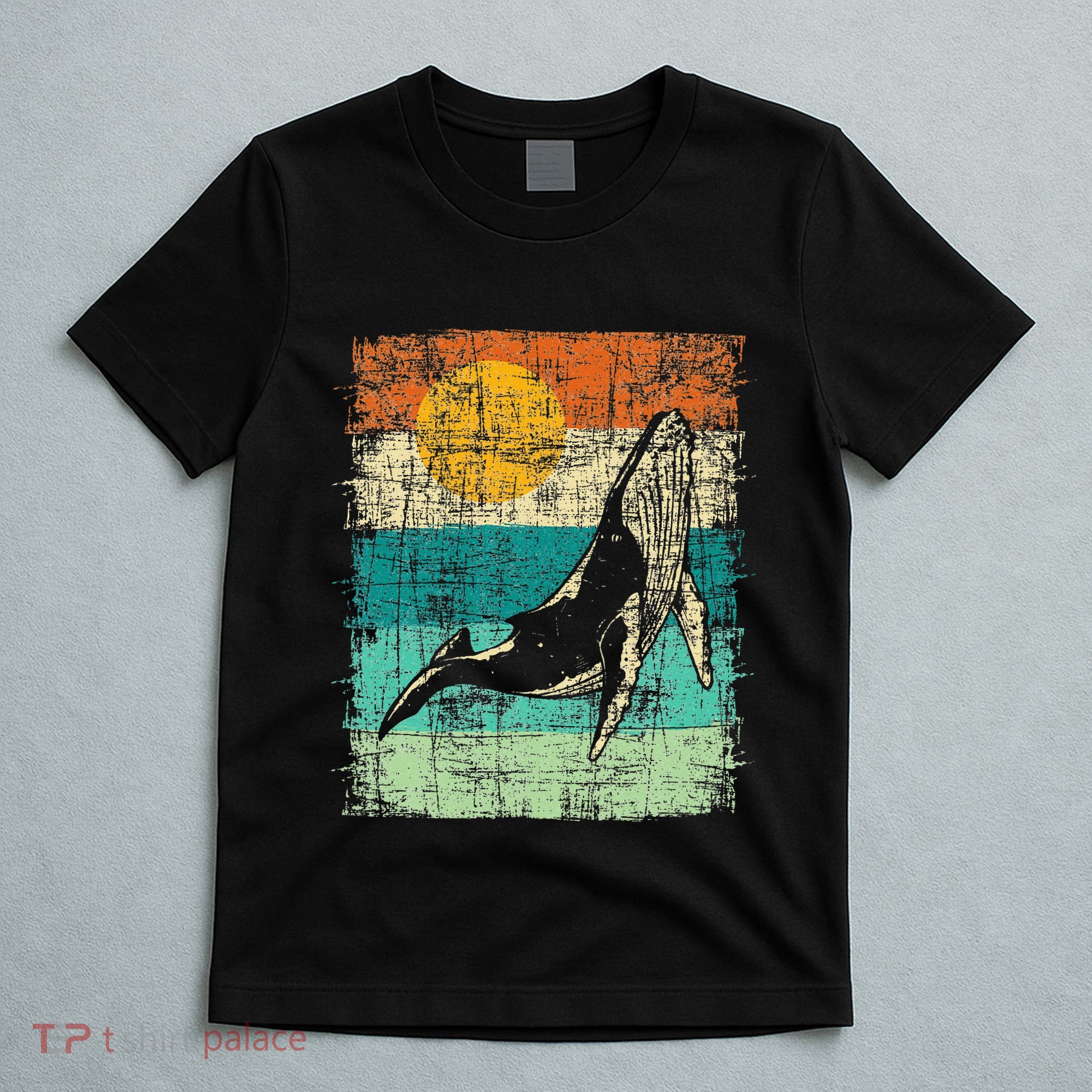 Retro Whale Lover Marine Biologist Aquarist Whales Animal T-Shirt