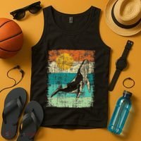 Retro Whale Lover Marine Biologist Aquarist Whales Animal Tank Top thumb 4
