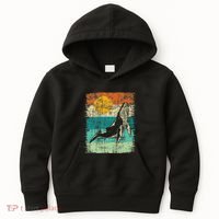 Retro Whale Lover Marine Biologist Aquarist Whales Animal Kids Hoodie thumb 0