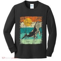 Retro Whale Lover Marine Biologist Aquarist Whales Animal Kids Long Sleeve Shirt thumb 0