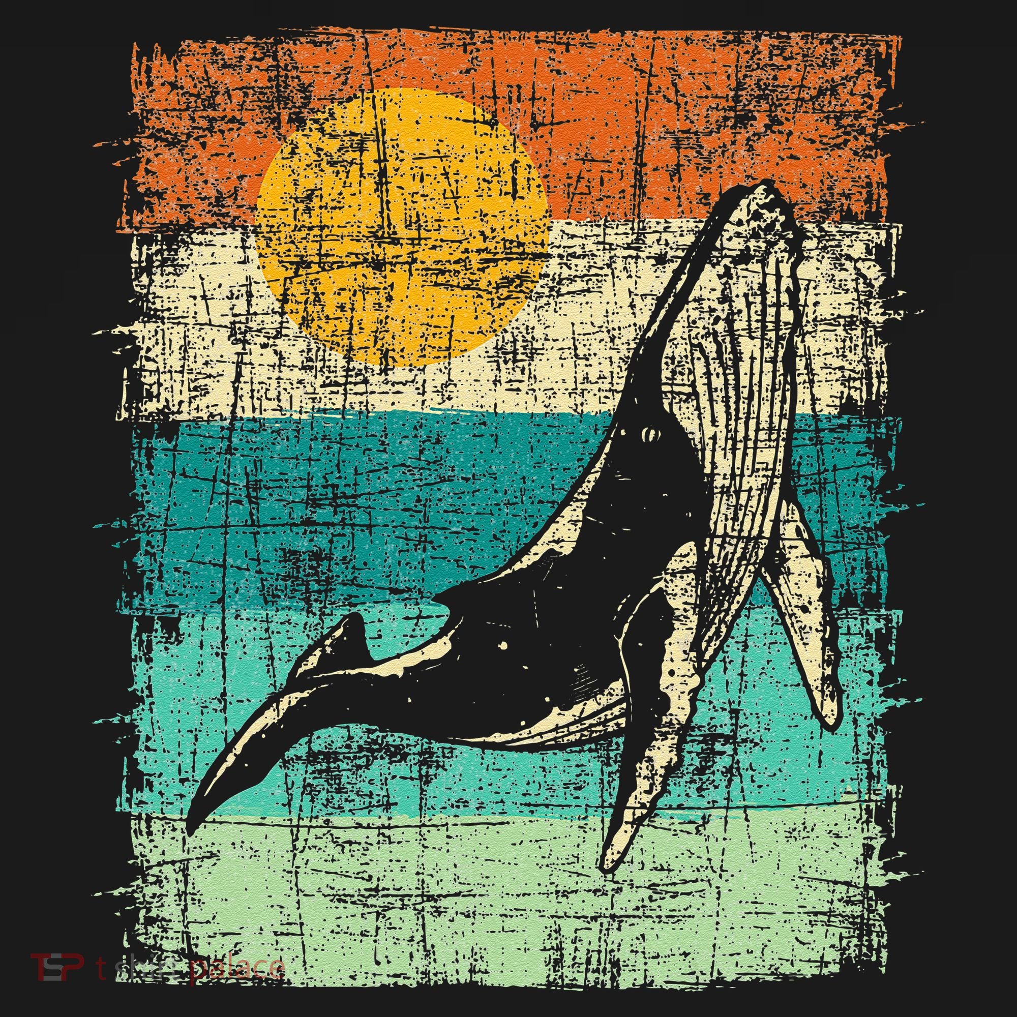Retro Whale Lover Marine Biologist Aquarist Whales Animal Kids Long Sleeve Shirt