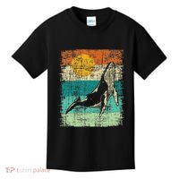 Retro Whale Lover Marine Biologist Aquarist Whales Animal Kids T-Shirt thumb 0