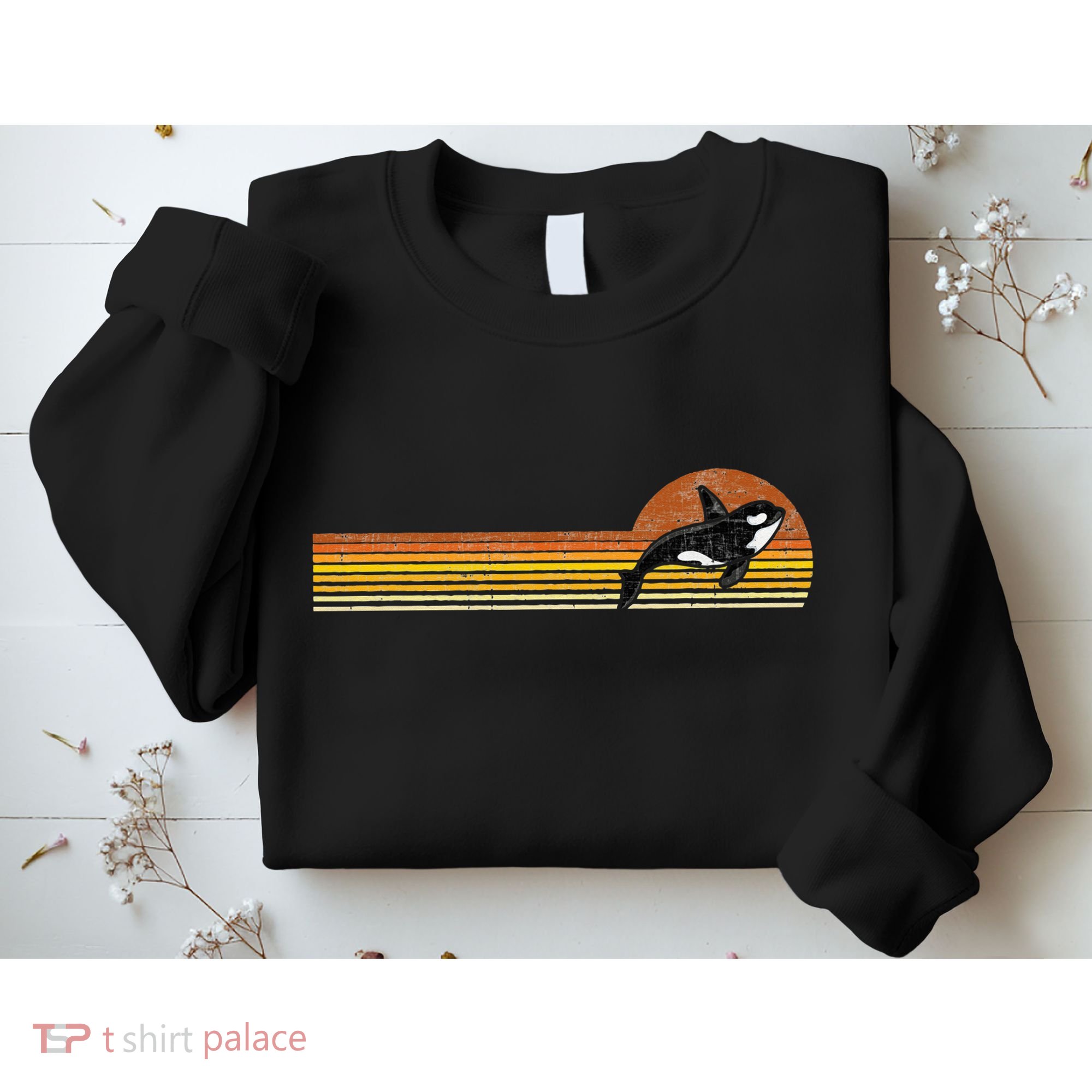 Retro Whale Lover Marine Biologist Aquarist Whales Diver Sweatshirt