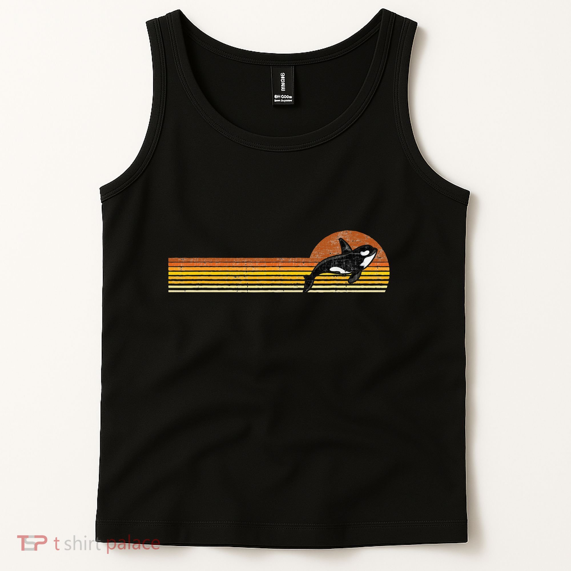 Retro Whale Lover Marine Biologist Aquarist Whales Diver Tank Top