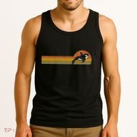 Retro Whale Lover Marine Biologist Aquarist Whales Diver Tank Top thumb 3