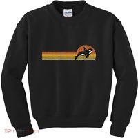 Retro Whale Lover Marine Biologist Aquarist Whales Diver Kids Sweatshirt thumb 0