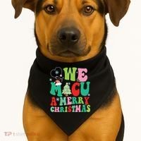 Retro We Micu A Merry Christmas Medical Icu Rn Aide Tech USA-Made Doggie Bandana thumb 1