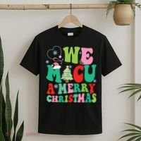 Retro We Micu A Merry Christmas Medical Icu Rn Aide Tech T-Shirt thumb 2