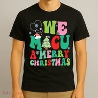 Retro We Micu A Merry Christmas Medical Icu Rn Aide Tech T-Shirt thumb 3