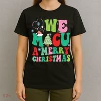 Retro We Micu A Merry Christmas Medical Icu Rn Aide Tech T-Shirt thumb 4
