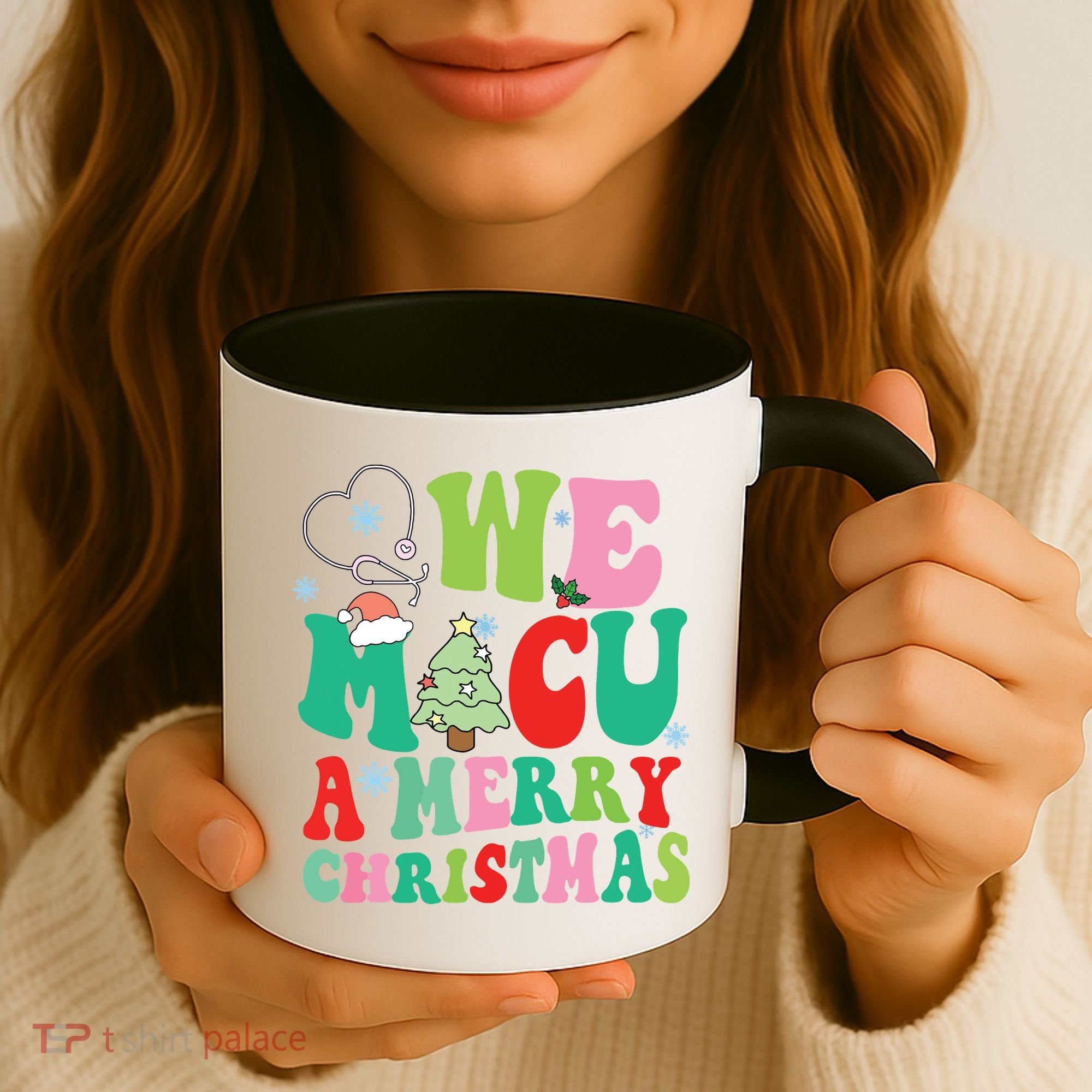 Retro We Micu A Merry Christmas Medical Icu Rn Aide Tech Coffee Mug