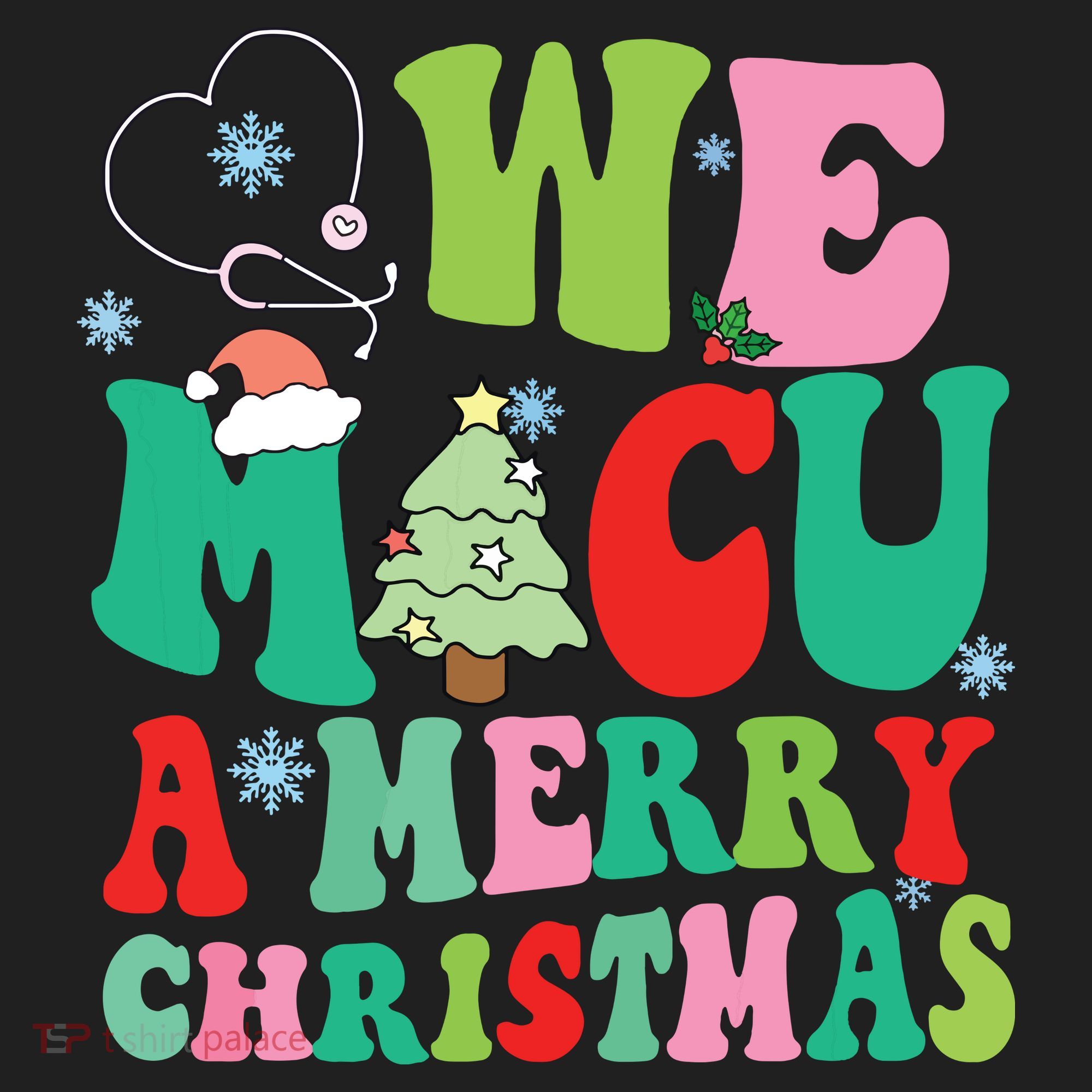 Retro We Micu A Merry Christmas Medical Icu Rn Aide Tech Beanie