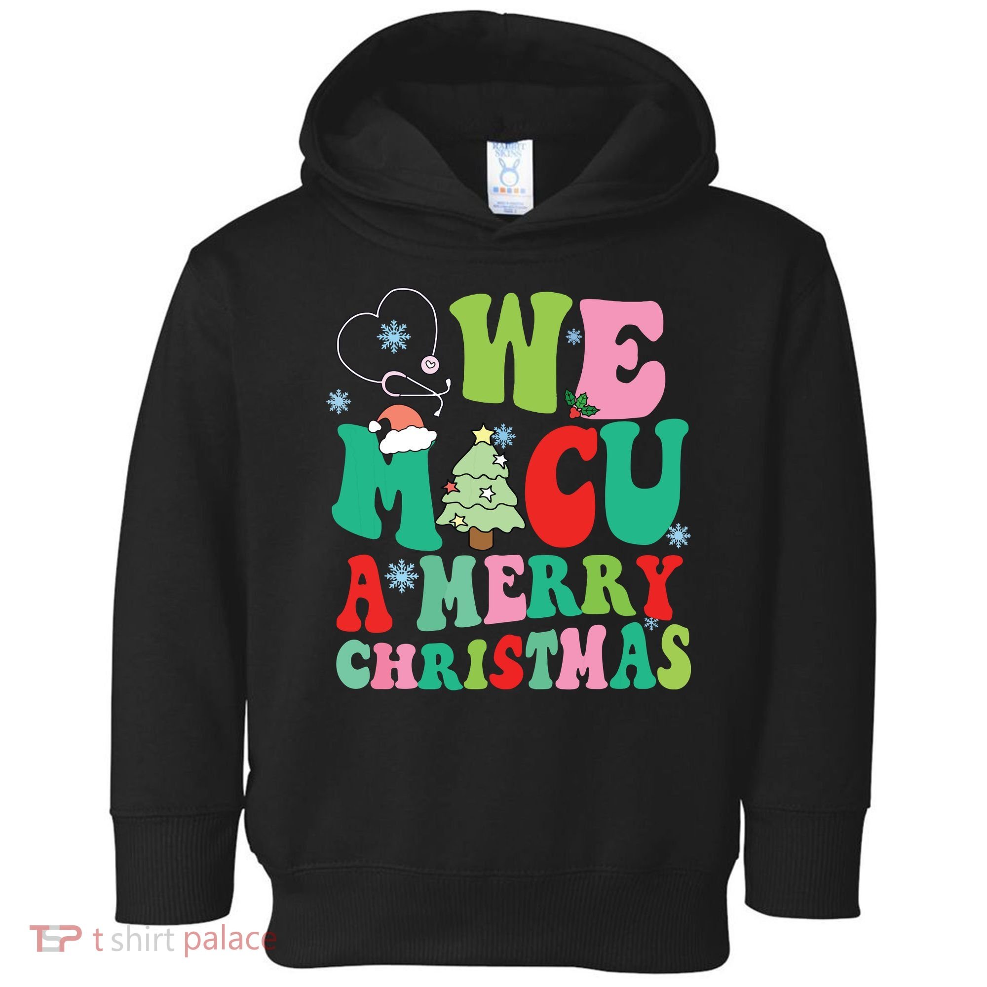 Retro We Micu A Merry Christmas Medical Icu Rn Aide Tech Toddler Hoodie