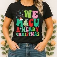 Retro We Micu A Merry Christmas Medical Icu Rn Aide Tech Women's T-Shirt thumb 2