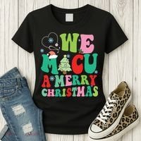 Retro We Micu A Merry Christmas Medical Icu Rn Aide Tech Women's T-Shirt thumb 3