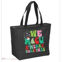 Retro We Micu A Merry Christmas Medical Icu Rn Aide Tech Tote Bag thumb 2