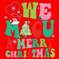 Retro We Micu A Merry Christmas Medical Icu Rn Aide Tech Santa Hat thumb 1