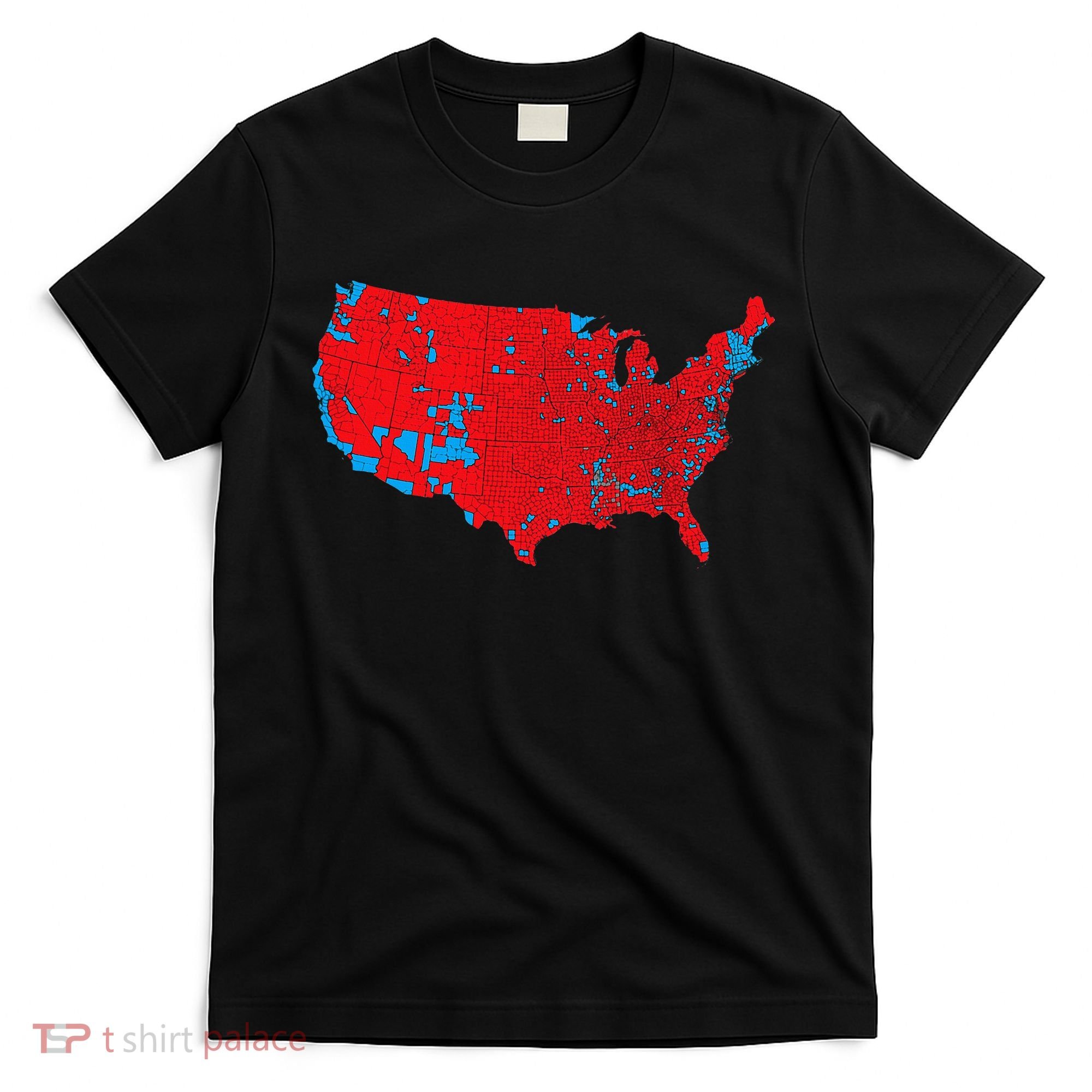 Red Wave Map Of Usa In The 2024 Presidential Election Maga T-Shirt