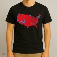 Red Wave Map Of Usa In The 2024 Presidential Election Maga T-Shirt thumb 3