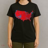 Red Wave Map Of Usa In The 2024 Presidential Election Maga T-Shirt thumb 4