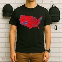 Red Wave Map Of Usa In The 2024 Presidential Election Maga T-Shirt thumb 6