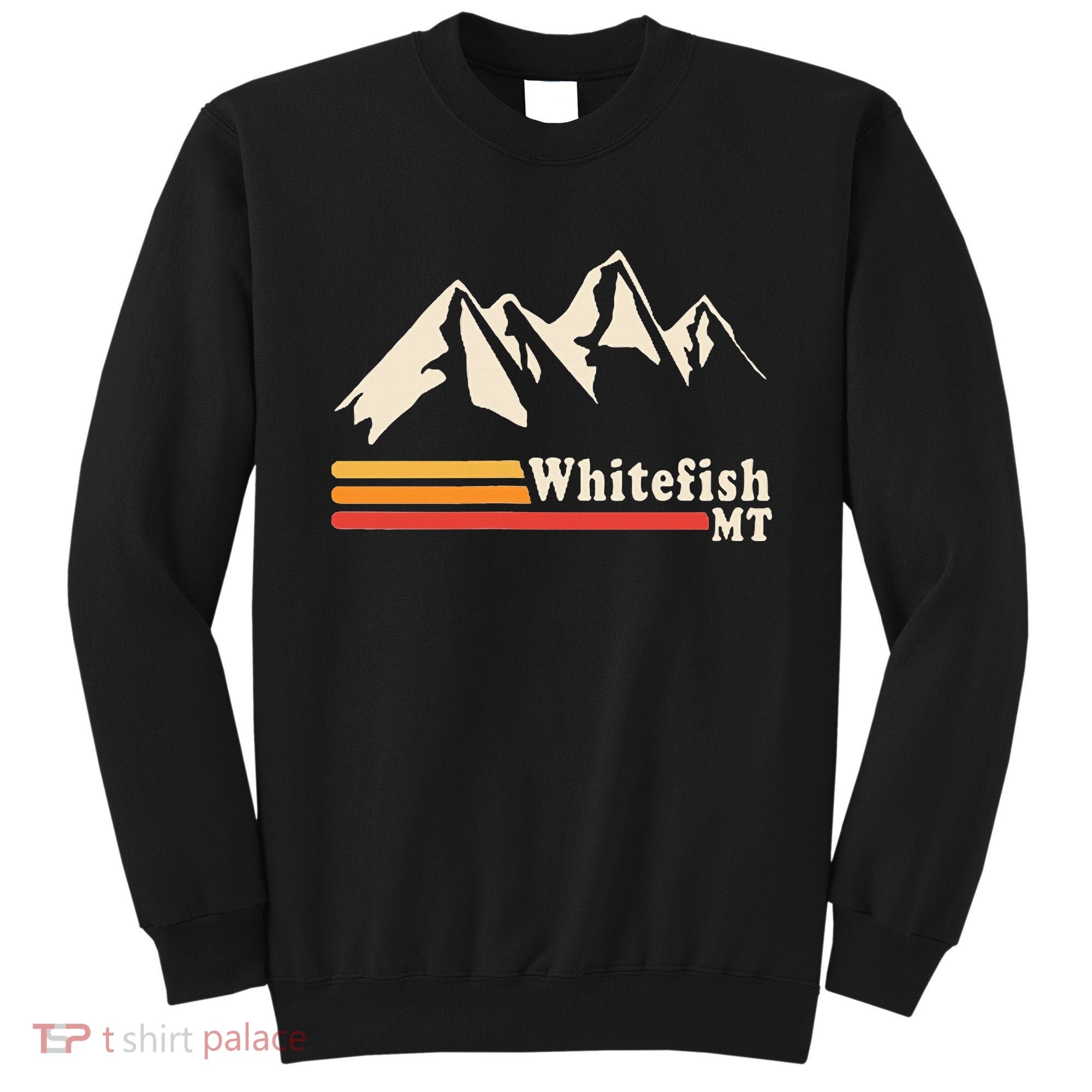 Retro Whitefish Montana Rocky Mountains Ski Sweatshirt